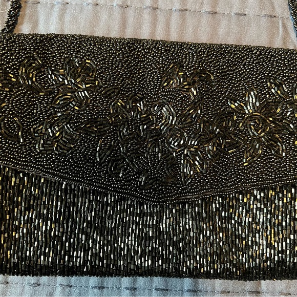 La Regale vintage black beaded evening bag - Picture 2 of 10